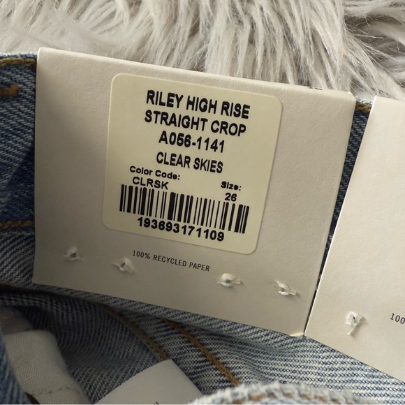AGOLDE Riley High Rise Straight Crop in Clear Skies Size 26 NWT - Picture 5 of 8